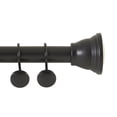 thumbnail image 1 of Mayott Adjustable Shower Curtain Tension Rod with 12-Piece Hook Set in Black, 1 of 5