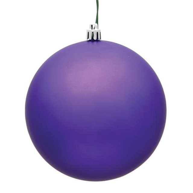 Vickerman N594066DMV Boule d'Ornement de Noël 15,75 Po Violet Mat UV Percée