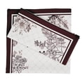 thumbnail image 1 of Vargottam Collection de Luxe Linge de Table Décor Serviette en Coton Tissu Imprimé Serviettes Réutilisables Ensemble de 4, 20 X 20 - Floral Monochrome, 1 of 6