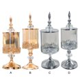 thumbnail image 3 of tamizeot Durable Glass Storage Crystal Glass Covered Storage Jar For Easy Cleaning Silver Large size, 3 of 6