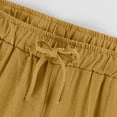 thumbnail image 4 of RXIRUCGD Pantalon Long Grand Décontracté pour Femmes, Couleur Unie, à la Mode et Confortable, avec Cordon de Serrage, Jaune, Taille : 2TG, 4 of 6