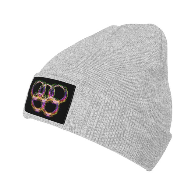 ZICANCN Tuque en Tricot - Rings Colour Olympia Bonnet d'Hiver Doux et Chaud Classique pour Hommes Femmes Olympiad Cercles Structure