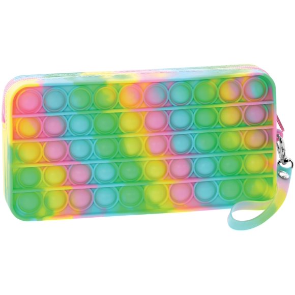 iscream Trousse en Silicone Popper Fermeture Éclair 7.75 Pouces" - Tourbillon Printanier