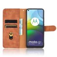thumbnail image 3 of Pour Motorola Moto G9 Power Étui à Rabat en Cuir PU avec Fentes pour Cartes, Support, Livre, Étui Folio Pliant - Brun, 3 of 5
