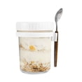 thumbnail image 1 of Overnight Oats Containers With Lids And Spoons Mason Jars With Removable Separate Compartments Airtight And Leak Proof Glass Jars For Chia Yogurt And Oatmeal, 1 of 6