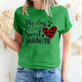thumbnail image 1 of Pisexur T-shirt de la Saint-Valentin Haut T-shirt de la Saint-Valentin pour Femme Amour Imprimé T-shirt à Manches Courtes Haut à Manches Courtes Col Rond Haut/chemise, 1 of 5