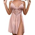 thumbnail image 1 of B91xZ Womens Pjs Sets Classic Pullover Long Satin Silk Pajama Set,Pink L, 1 of 5