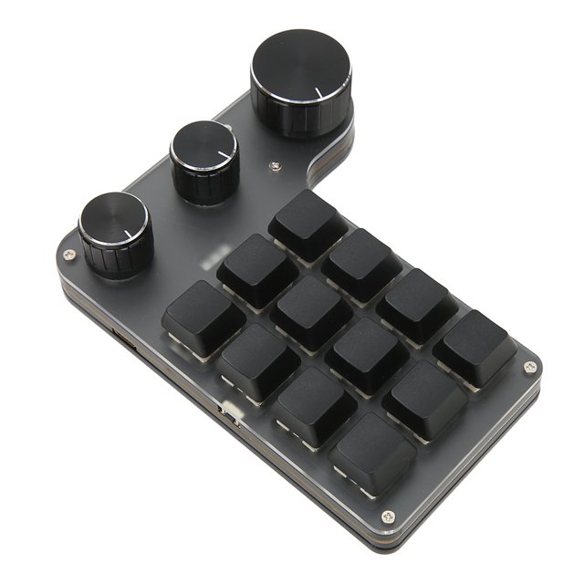 Key Keypad,12 Key 3 Knob Key Knob Mechanical Keyboard Mechanical Keyboard Breakthrough Technology
