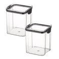 thumbnail image 1 of Oleegame 2 Pcs Rangement de Produits Boîte de Rangement de Cuisine Scellée Conservation des Aliments Contenant de Conservation en Plastique Réservoir de Rangement Grains Boîte Scellée, 1 of 3
