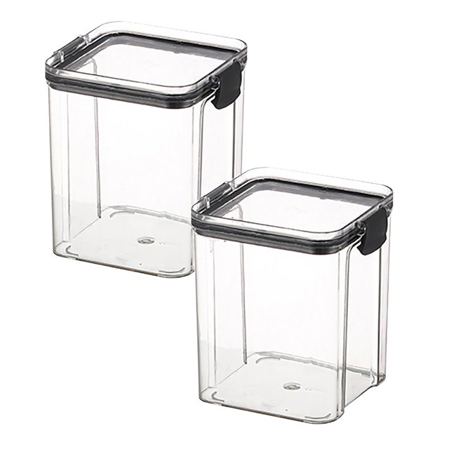 Oleegame 2 Pcs Rangement de Produits Boîte de Rangement de Cuisine Scellée Conservation des Aliments Contenant de Conservation en Plastique Réservoir de Rangement Grains Boîte Scellée