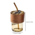 thumbnail image 2 of WIFKLSIIPG Glass High Value Beverage Cup Coffee Cup Double Drinking Straw Cup Portable Office Gift Cup, 2 of 6