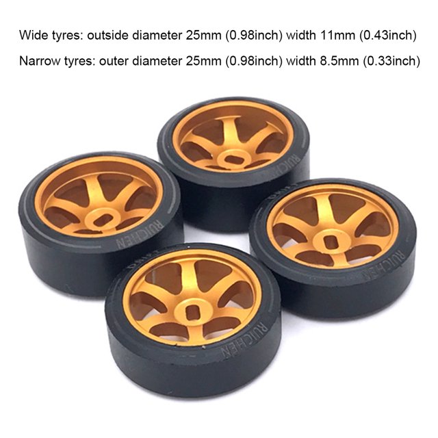 1/28 Remote Control Model Car Model Crawler Car DIY Wheel Rim DIY Upgrade Repairing Wheels Replacement for WLtoys 284131 K969 K979 K989 K999 P929 Gold