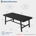 thumbnail image 2 of 70.87 Inch Industrial Dining Table for 6-8 People, Rectangular Kitchen Table with Thick Engineered Wood Top, Heavy-Duty Metal Frame and Adjustable Feet for Dining Room, Kitchen, Home Office，Black, 2 of 9