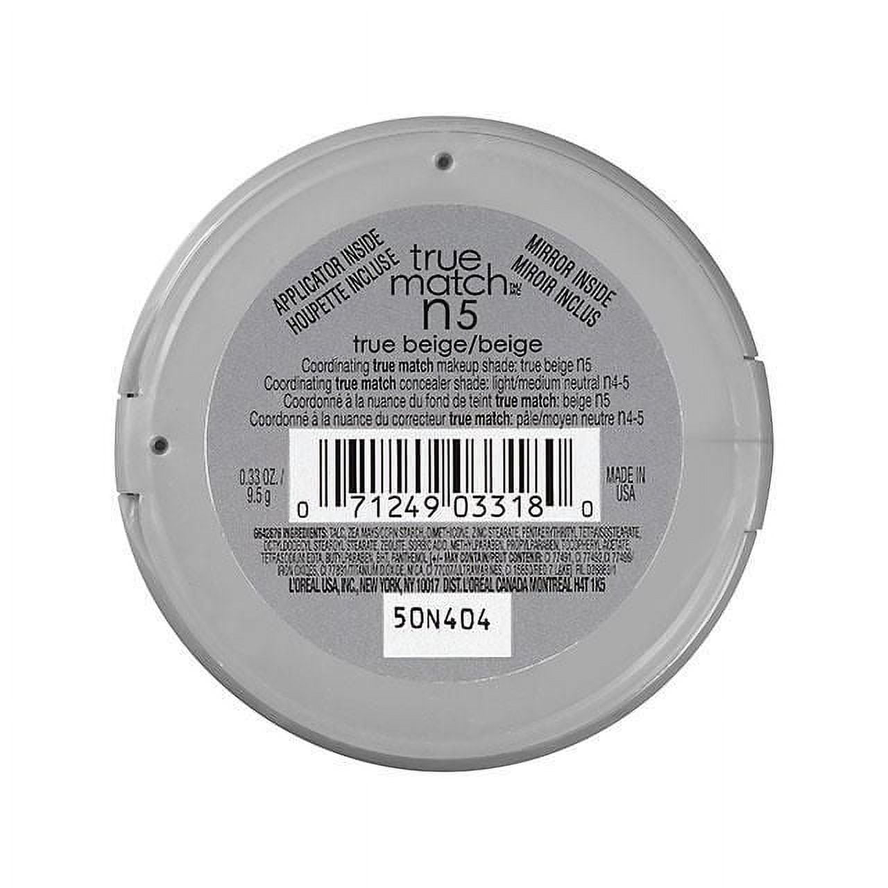 L'Oréal Paris, Fond de teint en poudre True Match sans huile et non comédogène, 10  GR