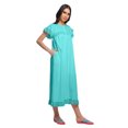 thumbnail image 2 of Moomaya Robe de Nuit d'Allaitement en Coton pour Femmes, Unie, à Col Rond, 2 of 6
