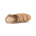 thumbnail image 4 of BLISSFUL STEP Sandales pour Femmes Talons Plateforme Bride à la Cheville Sandales Compensées Brun 6, 4 of 8
