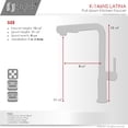 thumbnail image 4 of Stylish 13" Ht Single Handle Matte Black & Silver Pull Down Kitchen Faucet K-146NS, 4 of 14