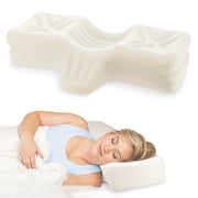 Therapeutica Lite Cervical Orthopedic Foam Pillow - Neck Support Pillow for Side & Back Sleepers - Ergonomic Pillow for Neck Support, Relief, & Spinal Alignment – Average Size, Medium Firmness