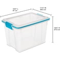 thumbnail image 2 of Sterilite 20 Quart Gasket Box, Stackable Storage Bin with Latching Lid, 6 Pack, 2 of 10