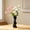 Black, variant on Twisted Shape Plastic Vase 1 Piece Terracotta Color, Decor Centerpiece for Living Room Table Shelf Office, Plastic Vases for Dried or Faux Flowers with Sturdy Build, White