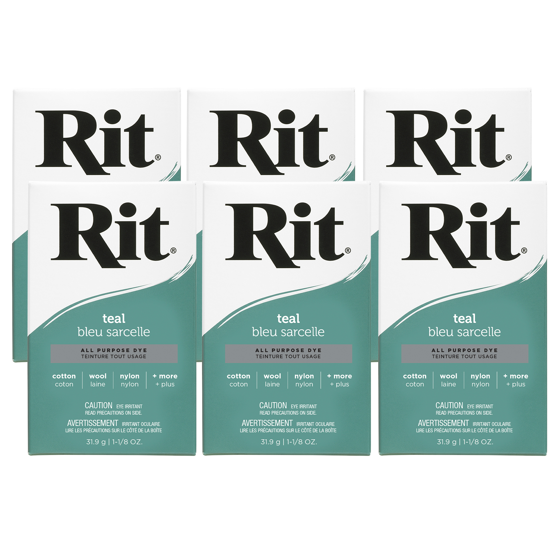 RIT All Purpose Powder Dye, Teal, 32 g (1.1 oz)
