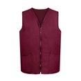 thumbnail image 1 of TOPTIE Adult Volunteer Work Vest Event Supermarket Apron Vests - Burgundy, 1 of 8