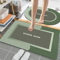 thumbnail image 1 of Dvkptbk Bath Set of 2 Bathroom Rugs Bath Mat Non Slip Absorbent Stain Resistant Quick Dry Washable Bathroom Rug Bath Mats for Bathroom Floor Tub Sink Shower Mat Easy Care Green 16"x24", 1 of 8