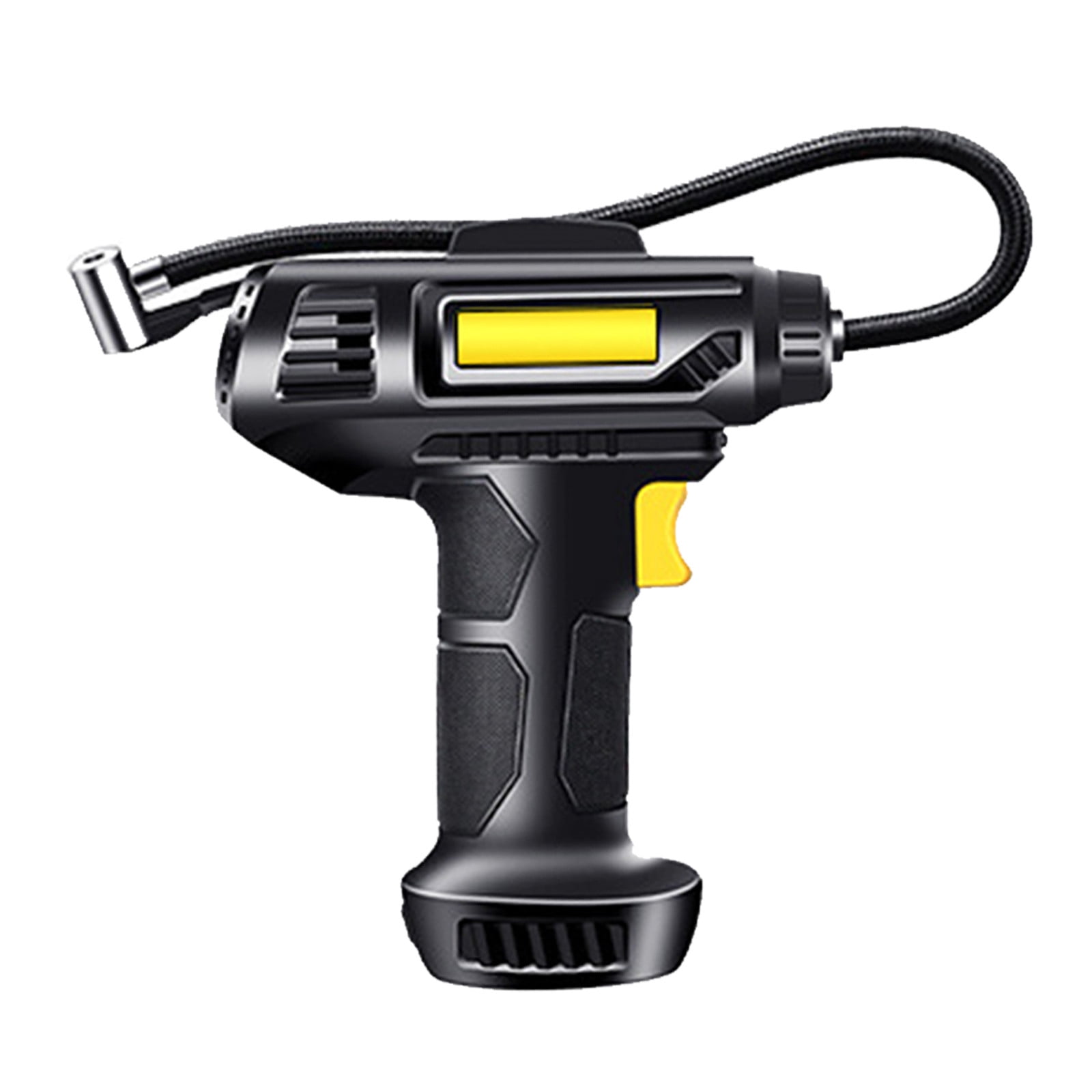 Rbaofujie Tire Inflator, Car Tire Pump with Rechargeable Lithium Battery, Car Power Adapter, Digital Pressure Gauge, Wireless Car Pump
