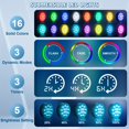 thumbnail image 4 of HLONK CRISLEX Lumières de Piscine Rechargeables pour Piscine hors Terre Accessoires de Spa - Lumières DEL Submersibles Améliorées avec Télécommande Batterie au Lithium 16 Couleurs Chargement USB - pour Piscine Bain, 4 of 7