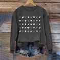 thumbnail image 1 of Meichang Valentines Day Chemises Femmes Chandail en Molleton Graphique Cœur d'Amour Chandails en Molleton de Vacances Col Rond Chandails en Molleton Décontractés Manches Longues Cadeaux de la Saint-Valentin Chandail Chandails en Molleton Liquidation de Printemps, 1 of 4