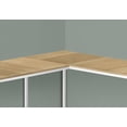 thumbnail image 2 of Monarch Specialties Computer Desk, Home Office, Corner, 58"l, L Shape, Work, Laptop, Metal, Laminate, Natural, White, Contemporary, Modern, 2 of 4