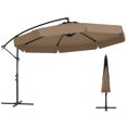 thumbnail image 1 of Costway Parasol Suspendu Déporté de 10 Pi pour Patio avec Housse Brun, 1 of 10
