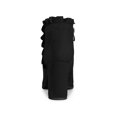 thumbnail image 4 of Unique Bargains Women's Ruffle Block High Heels Ankle Boots Black (Size 6), 4 of 8