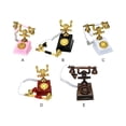 thumbnail image 3 of Baohd Alloy Vintage Style Miniature Phone Model Gift For Girls Retro Rotary Telephone Phone Model Alloy C-white, 3 of 6