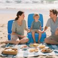 thumbnail image 4 of Costway Poolside Chair for Edge of Pool with Back Support & Handles Portable Picnic Chair Blue, 4 of 10