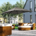 thumbnail image 2 of Outsunny 8'x8' Square Patio Hanging Offset Umbrella Light Grey, 2 of 10