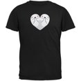 thumbnail image 1 of Halloween Heart Shaped Ghosts Black Youth T-Shirt, 1 of 1