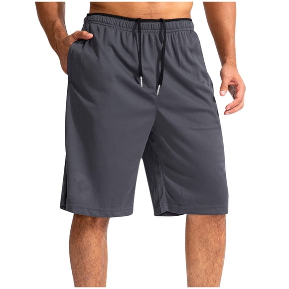 Kalauyu Shorts Athlétiques pour Hommes - Shorts de Basketball en Maille à Séchage Rapide pour Hommes, Shorts de Course Légers pour le Gym pour Hommes