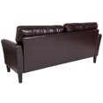thumbnail image 3 of Bari Upholstered Sofa in Brown Leather, 3 of 5