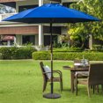 thumbnail image 4 of Gymax Base Ronde en Résine de 22 Lb pour Parasol de Patio avec Support et Bouton Réglable, 4 of 10