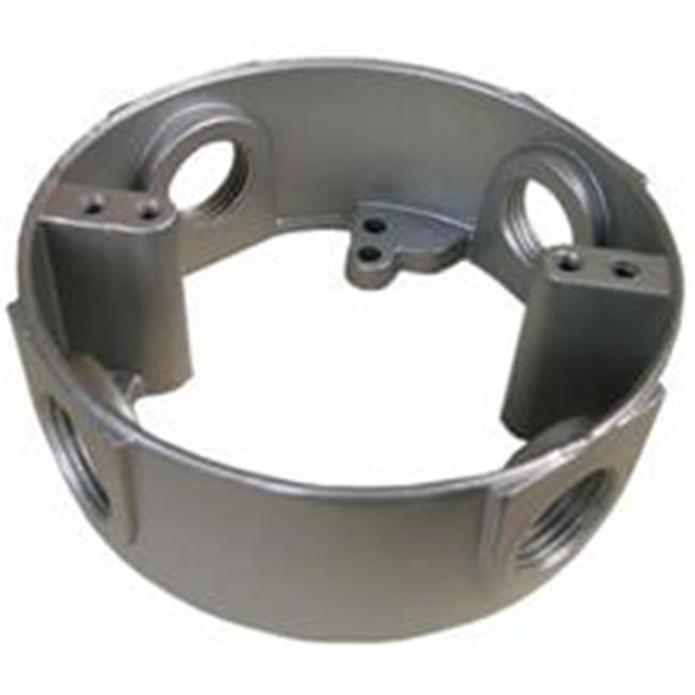 Morris Products 36710 Extensions Imperméables Rondes de 4 Po - Quatre Trous Gris de 0,5 Po