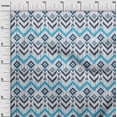 thumbnail image 3 of oneOone Cotton Cambric Turquoise Blue Fabric Asian Ikat Craft Projects Decor Fabric Printed By The Yard 42 Inch Wide-7521, 3 of 4
