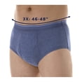 thumbnail image 4 of 3-Pack Men's Super Absorbency Washable Reusable Bladder Control Briefs Grey 3X (Waist 46-48), 4 of 5