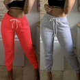 thumbnail image 4 of WOMEN‘S CASUAL SWEATPANTS LIGHTWEIGHT 2 POCKETS JOGGERS FLEECE YOGA PANTS WARM, 4 of 5