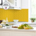 thumbnail image 3 of Smart Tiles - 3D Adhesive Peel and Stick Backsplash Tile, Yellow - 5-Pack 11.56" x 8.38", 3 of 5
