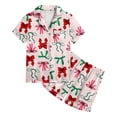 thumbnail image 3 of Ensembles de Pyjama pour Tout-Petites Filles, Imprimé Graphique, Hauts à Boutons, Ensemble de Pyjamas Décontractés, Ensemble de Pyjamas pour Petite Fille, Taille 2T 3T, 3 of 4