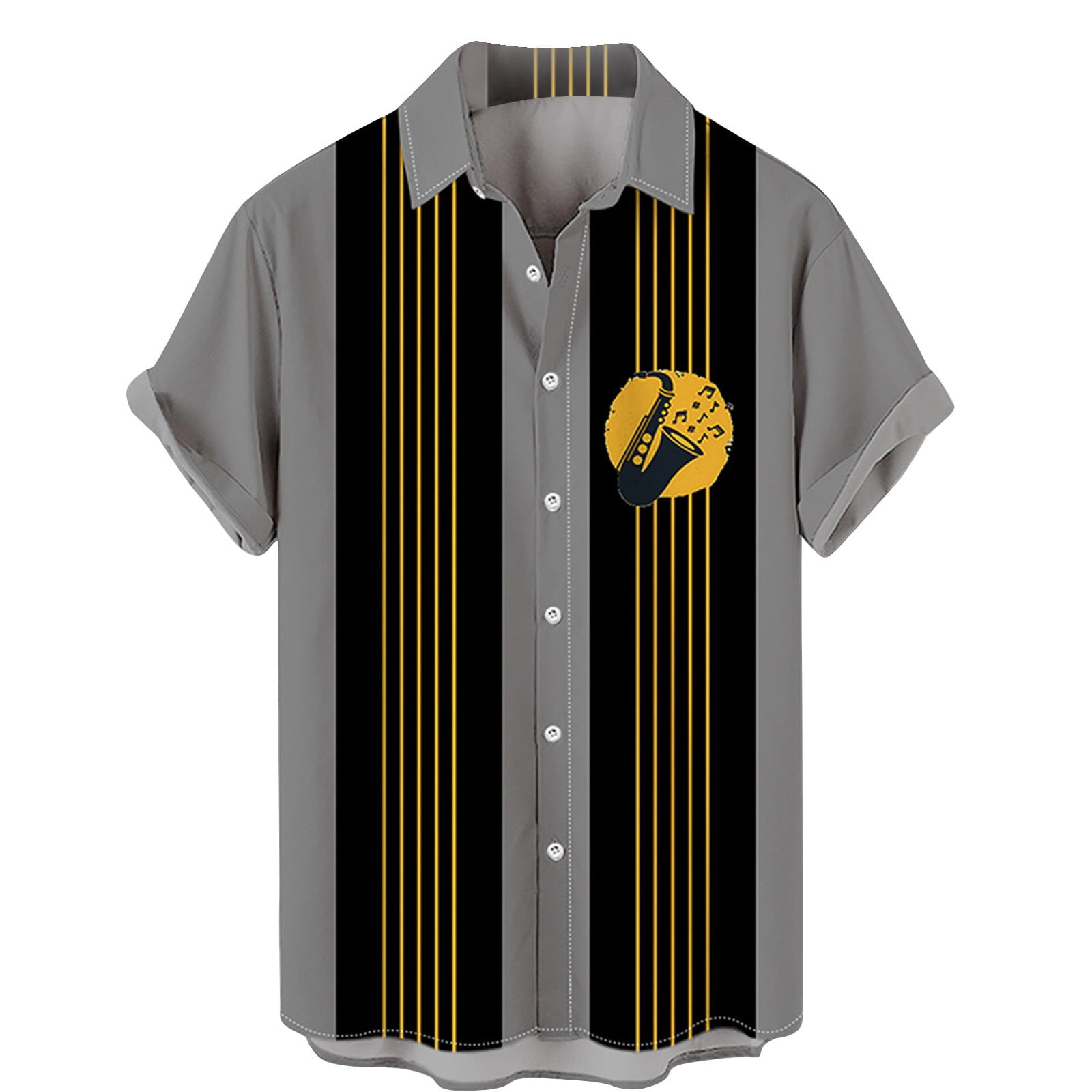 lcziwo Bowling Shirts for Men Big and Tall,Men's Short Sleeve