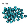 thumbnail image 3 of Unique Bargains 40 Pcs Acrylic Flat Back Rhinestones 20mm/0.8 Inch Heart Artificial Gemstone for Crafts Jewelry Making Water Blue, 3 of 7
