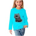 thumbnail image 2 of RXIRUCGD Chemises à Manches Longues pour Filles, Col Rond Mignon, Blouses Décontractées Élégantes (Bleu Clair, Taille:9 Ans), 2 of 5