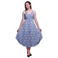 thumbnail image 1 of Bimba Robe à Imprimé Floral pour Femme, Bretelles Spaghetti, Col en V, Midi, Tenue de Plage - Xxx-Grand, 1 of 1